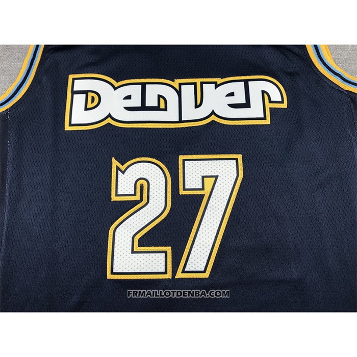 Maillot Denver Nuggets Jamal Murray NO 27 Ville 2021-22 Bleu